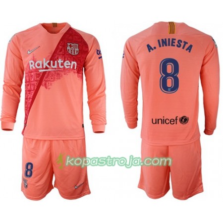 Billiga Fotbollströjor FC Barcelona A.Iniesta 8 Barn Tredje tröja 2018/19 Långärmad